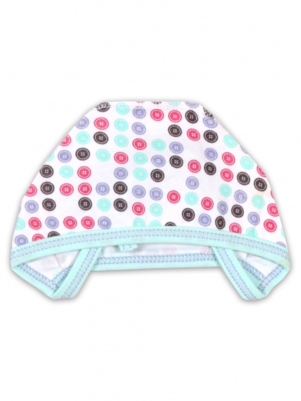 Чепчик интерлок пуговка/ментол