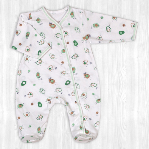 Комбинезон кулирка авокадо/коричневый