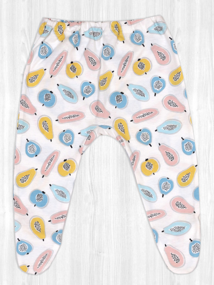 Ползунки детские на резинке папайя