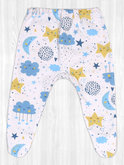 Ползунки на резинке облака/бирюза