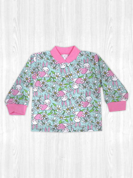 Кофта детская на кнопках кролик/неженка