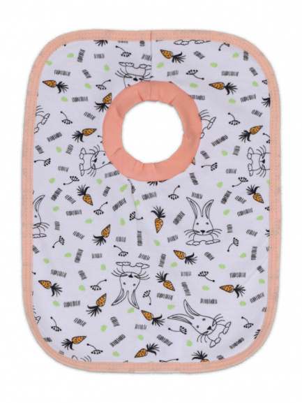 Нагрудник зайки/персик