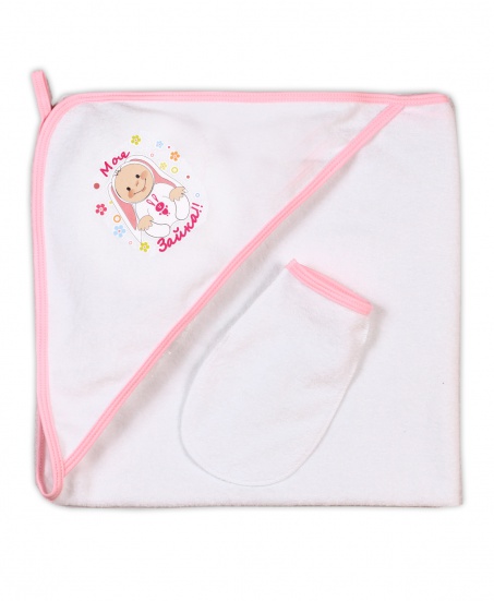 Пелёнка купальная с рукавичкой Т1 поиграем/зайка