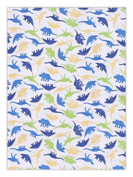 Пеленка трикотаж динозаврики