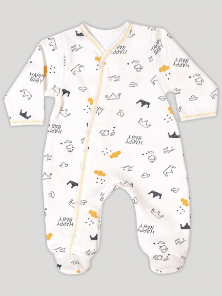 Комбинезон футер счастье/желтый