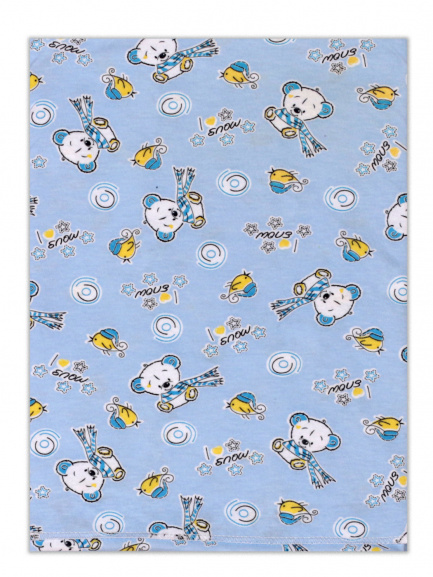 Пеленка тедди/голубой