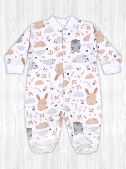 Комбинезон футер сова/зайка