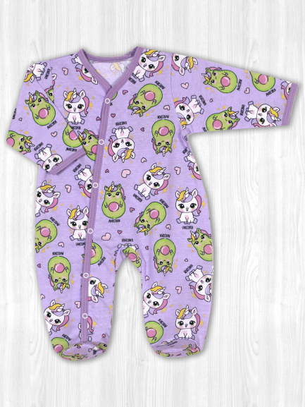 Комбинезон футер авокот/единорог