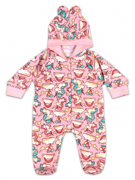 Комбинезон с ушками Пони/розовый