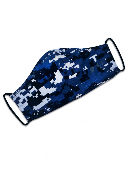 Маска защитная Пиксели синий