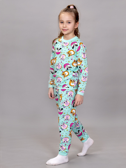Пижама для детей сдоба/мята