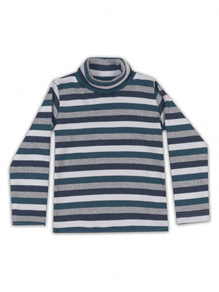 Бадлон полоска зелёный/белый