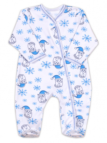 Комбинезон интерлок котик/василек