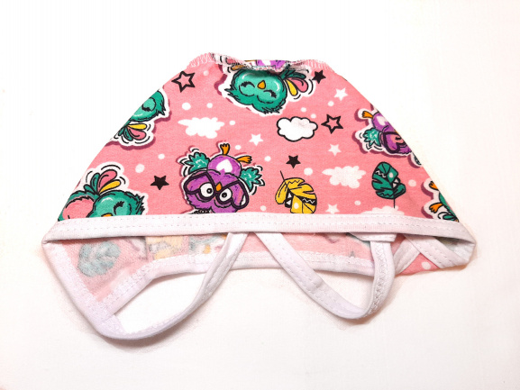 Чепчик сова/розовый