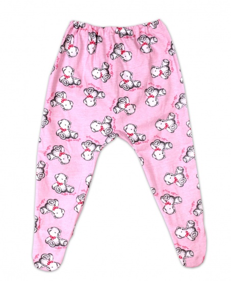 Ползунки на резинке "мишки/розовый"