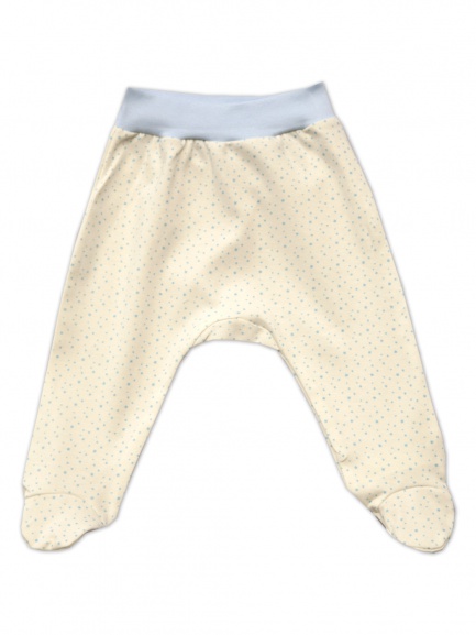 Ползунки детские голубые звезды на белом