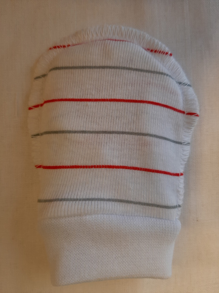 Рукавички полоска крупная/белый