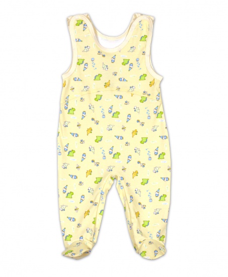 Ползунки детские на кнопках гном/желтый