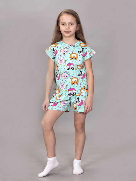 Пижама для девочки Новинка футболка+шорты