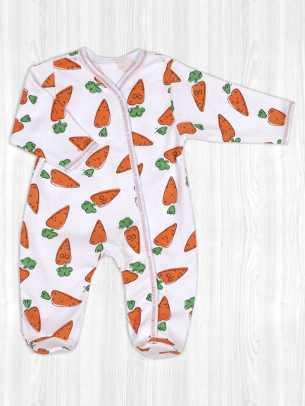 Комбинезон интерлок морковки/вкусные