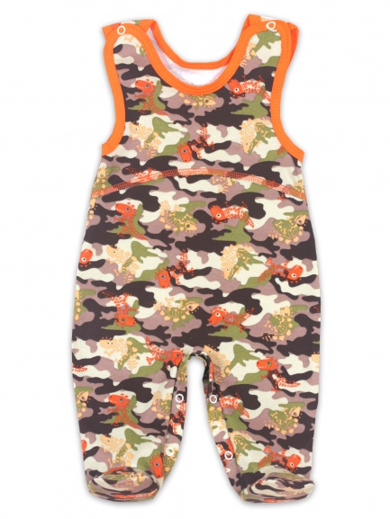 Ползунки детские на кнопках дино/оранж