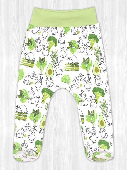 Ползунки на рибане кролики/капуста