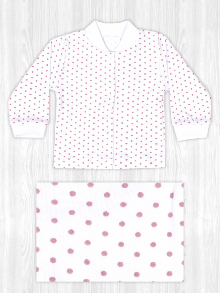 Кофта КТр-47 горох/розовый
