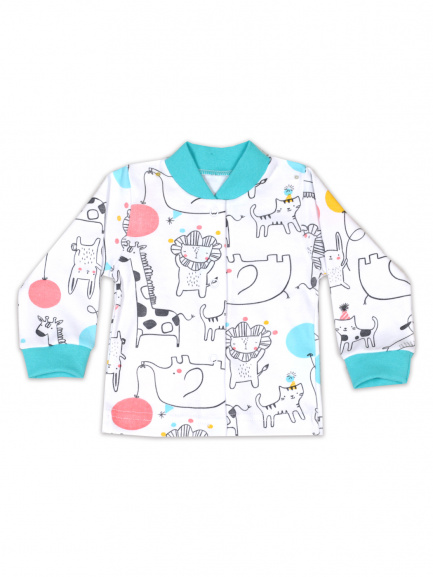 Кофта для новорожденного звери/шарики
