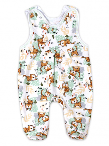 Ползунки длинные детские на кнопках Тигры