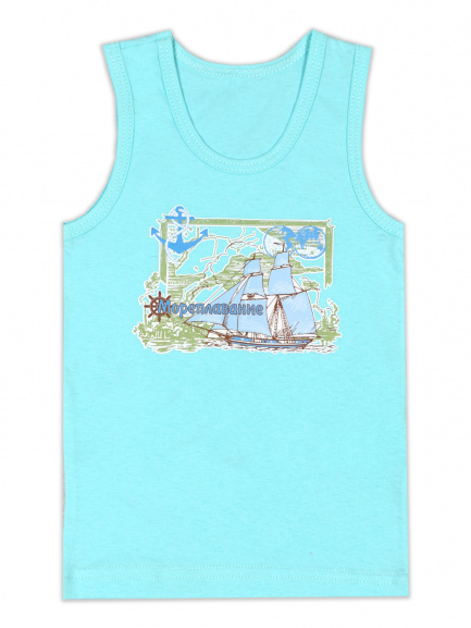 Майка для детей с рисунком мятный