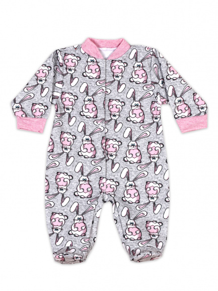Комбинезон футер Зайка/меланж