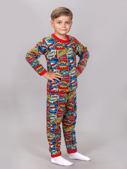 Пижама для детей бух/красный
