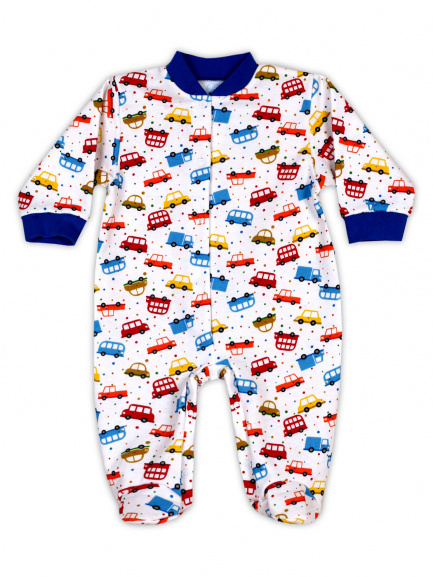 Комбинезон начес автобус/голубой