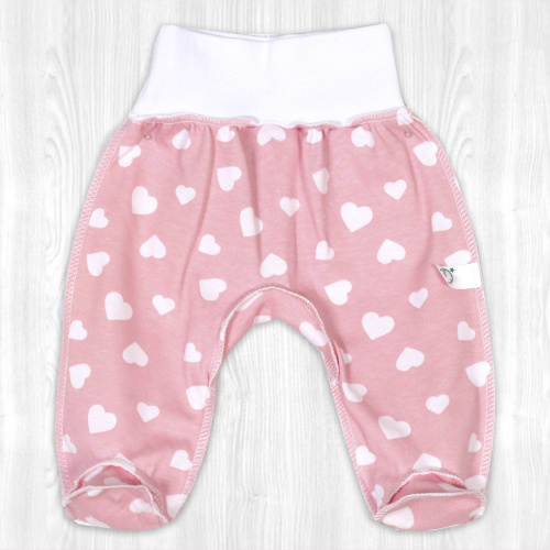 Ползунки детские Крошка на рибане родное/сердце