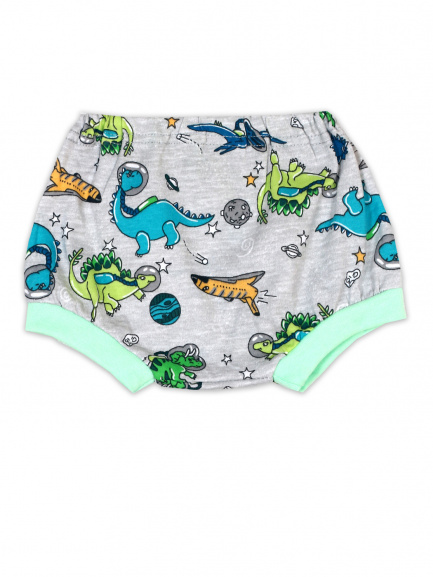 Трусы под подгузник дино/серый