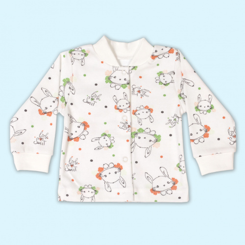 Кофта для новорожденного КТр-48 (Ктр69ту-КНЧ) зайчик/сладкий