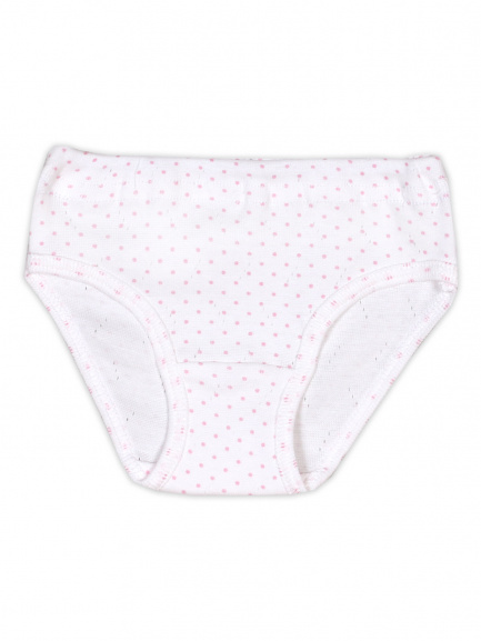 Трусы для девочки горошек розовый