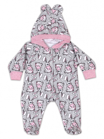 Комбинезон с ушками Зайка/меланж