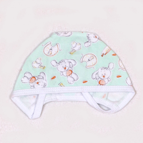 Чепчик зайчата/мята