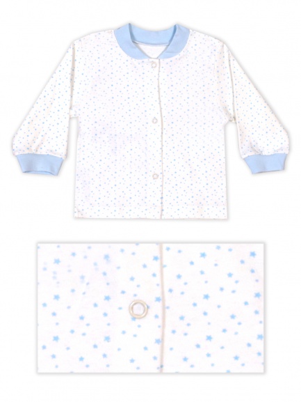 Кофта для новорожденного звезды на белом