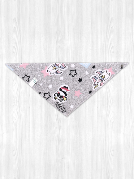 Нагрудник панда/серый