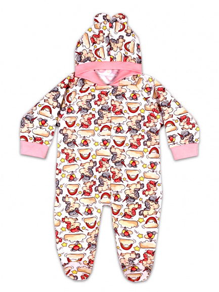 Комбинезон с ушками Пони/белый