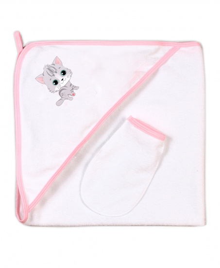 Пелёнка купальная с рукавичкой