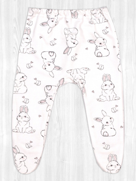 Ползунки на резинке кролики/милые