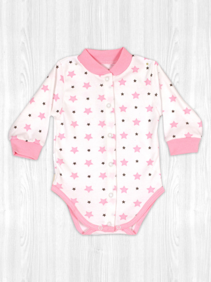 Боди для детей звезды/розовый