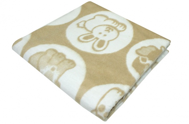 Одеяло байка 100*140см бежевый