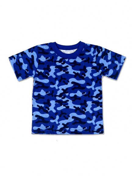 Футболка для мальчиков разводы/синий
