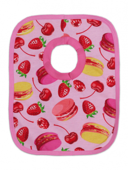 Нагрудник ягодки/розовый