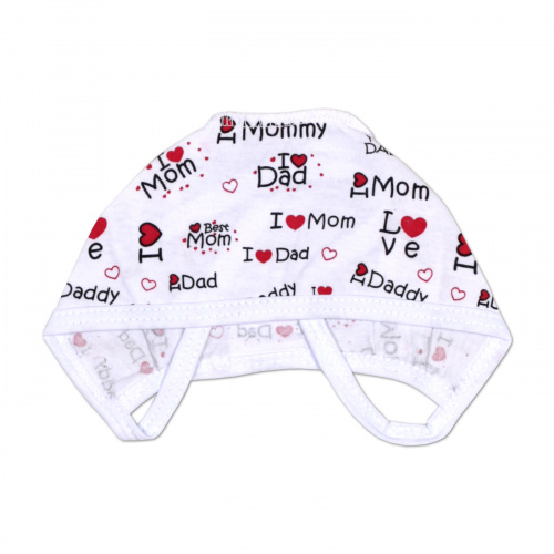 Чепчик детский трикотажный Люблю/маму