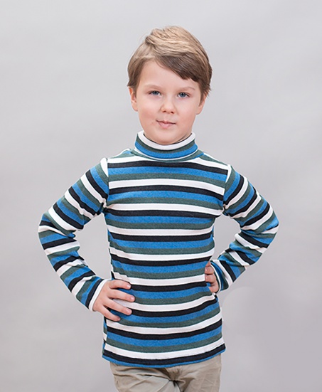 Водолазка полоска синий